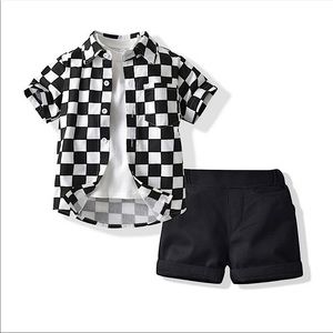 TODDLER BOYS CHECKERED SHIRT SET